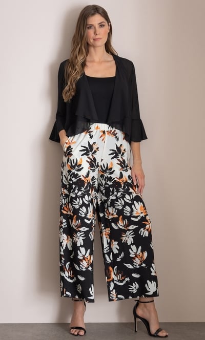 Printed Wide Leg Trousers