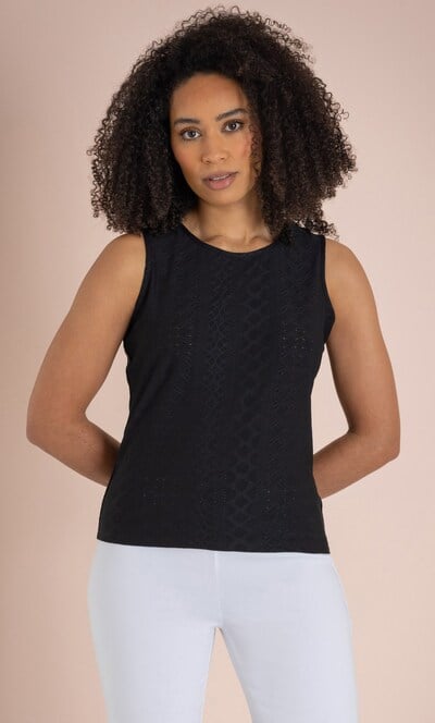 Sleeveless Textured Top