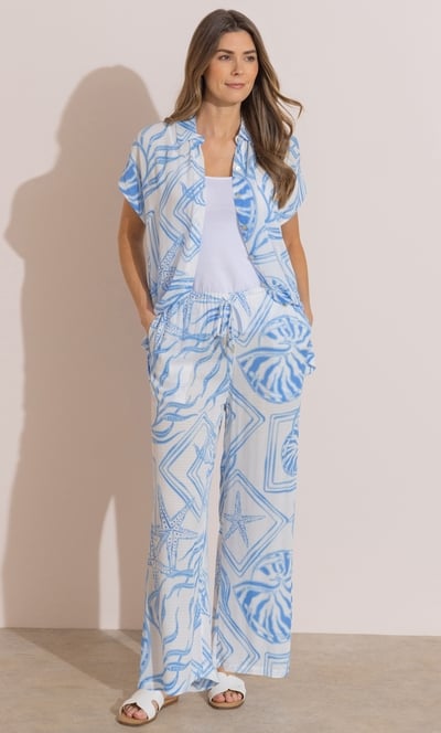 Printed Wide Leg Trouser