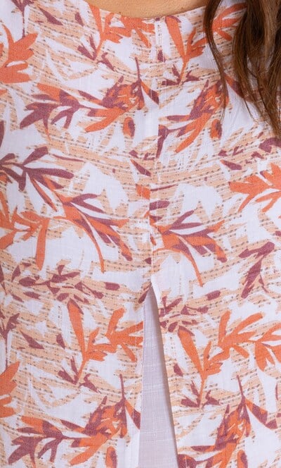 Printed Layered Sleeveless Midi Dress