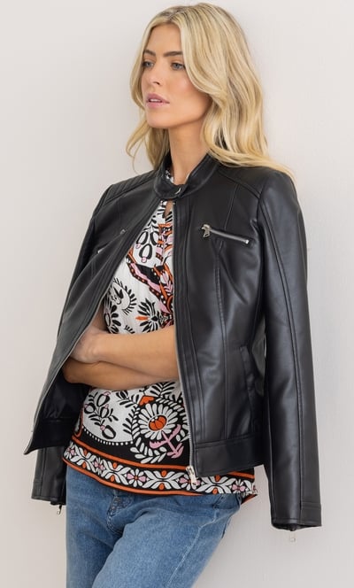 Faux Leather Biker Jacket