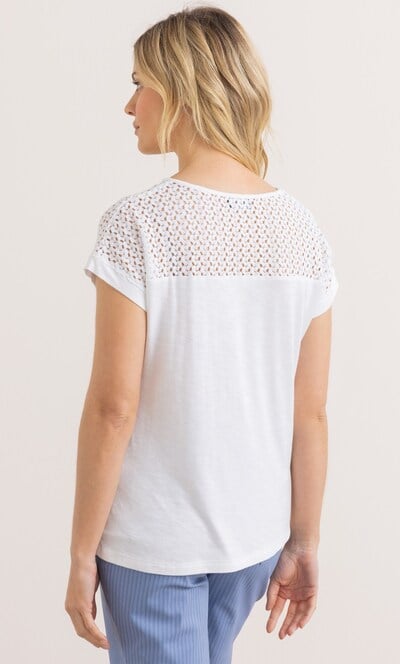 Crochet Panel Jersey Top