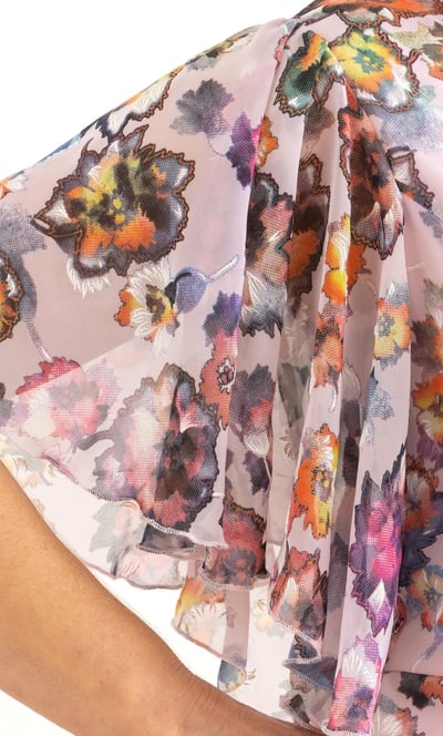 Anna Rose Textured Floral Print Dress