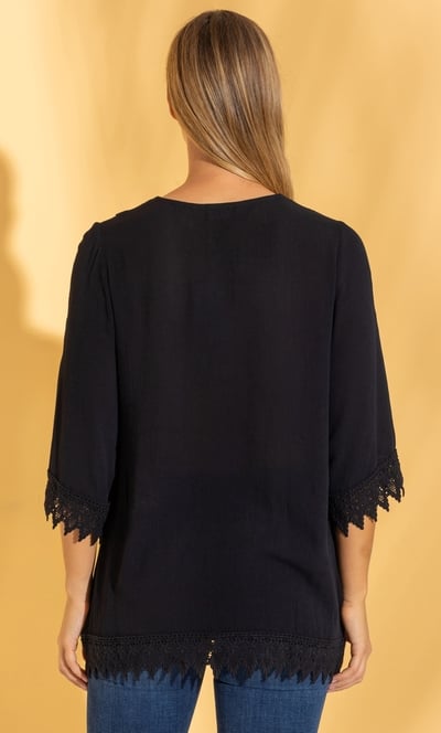 Boho Lace Trim Top