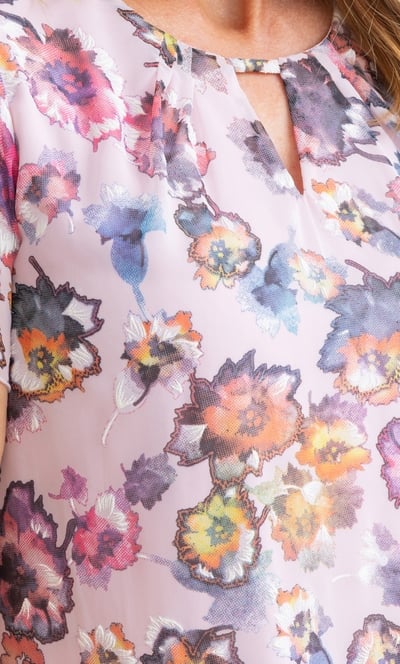 Anna Rose Floral Textured Top
