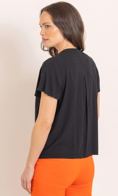 Tie Front Short Sleeve Blouse