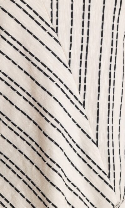 Striped Tie Hem Jersey Top