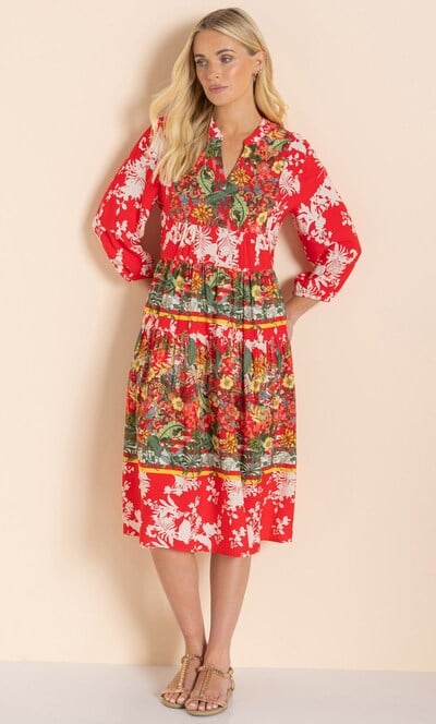 Garden Print Relaxed Fitting Dress