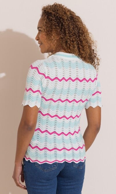 Anna Rose Patterned Knit Top