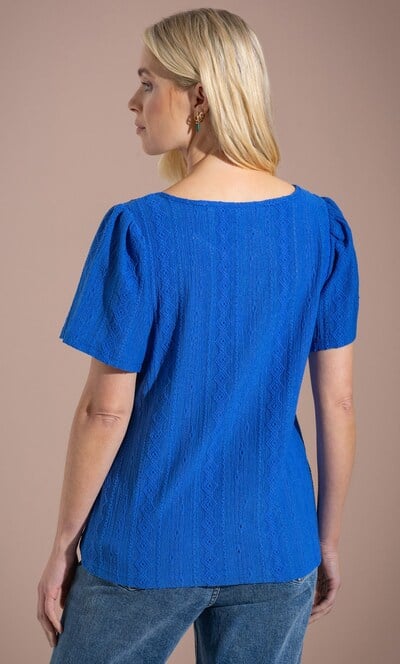 Jersey Jacquard Cutwork Top