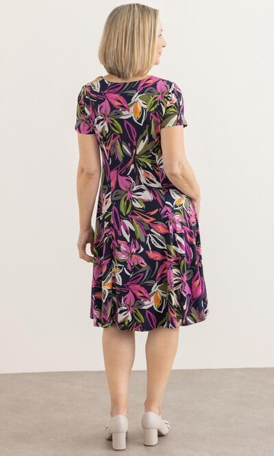 Anna Rose Bouquet Print Jersey Dress