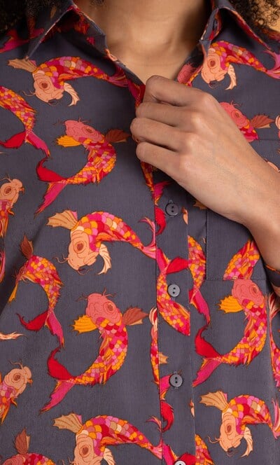 Koi Carp Fish Printed Shirt