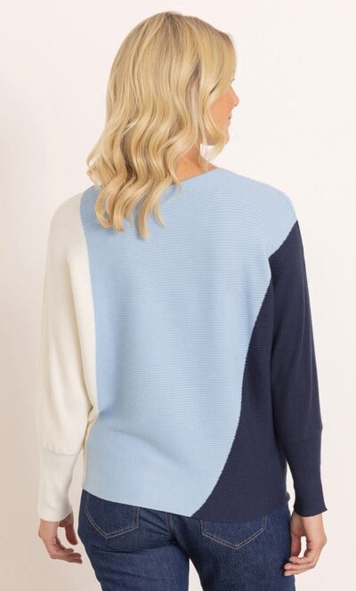 Colour Block Batwing Jumper