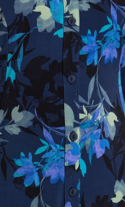 Anna Rose Floral Print Shirt Dress