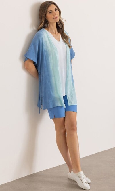 Dip Dye Belted Cotton Kimono