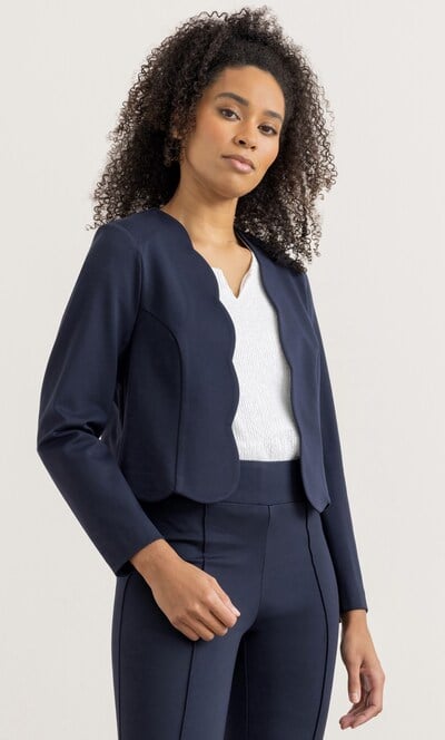Scalloped Edge To Edge Jacket