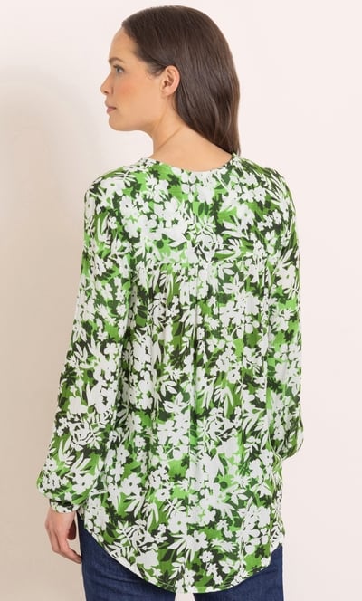 Garden Printed Long Sleeve Top