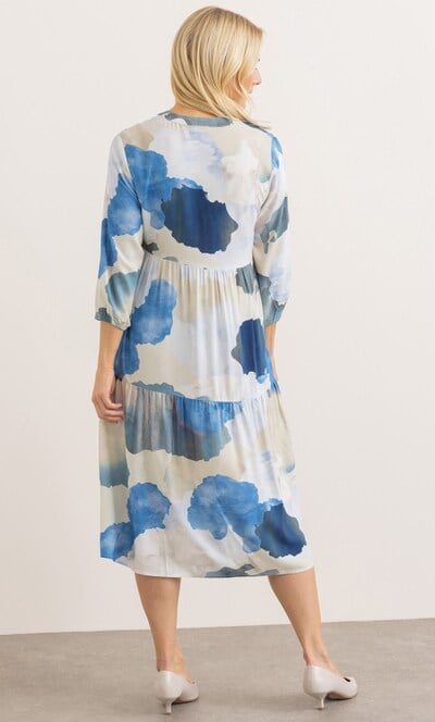 Watercolour Printed Lightweight Relaxed Fit Dress