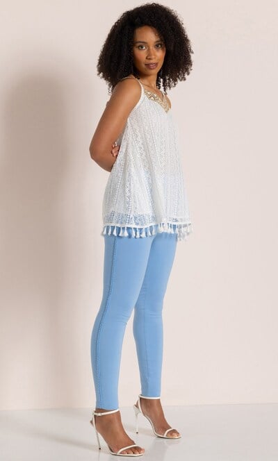 Embellished Slim Leg Trousers