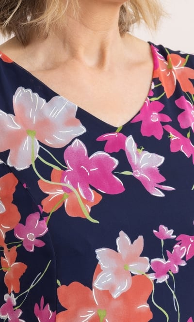 Anna Rose Floral Print Shift Dress
