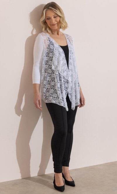 Anna Rose Knitted And Lace Cover Up