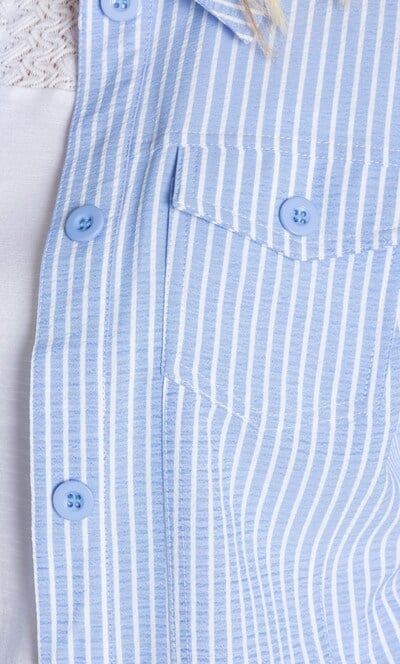 Anna Rose Stripe Seersucker Jacket