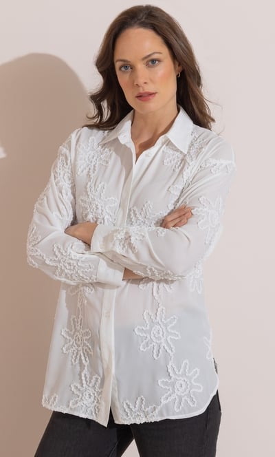 Embroidered Oversized Shirt