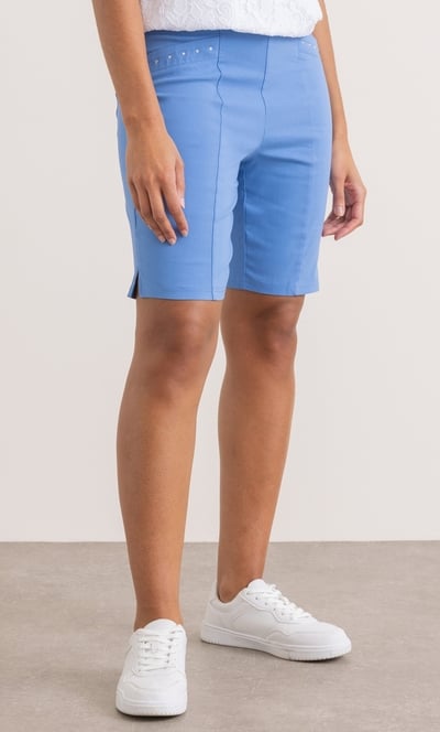 Embellished Pull On Bermuda Shorts