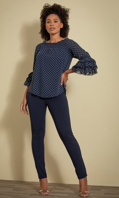 Dobby Heart Chiffon Top