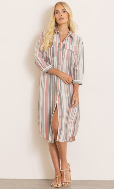 Striped Shirt Dress