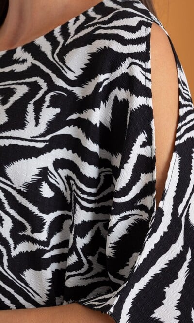Printed Kimono Top