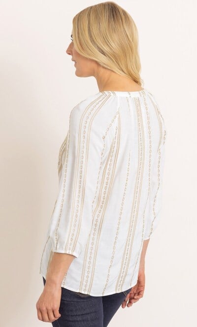 Lurex Chain Embroidered Blouse