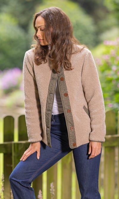 Reversible Teddy Borg And Padded Jacket