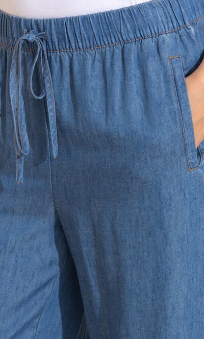 Wide Leg Pull On Trousers
