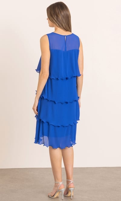 Pleated Layered Sleeveless Dress
