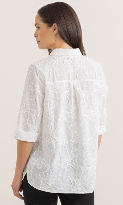 Floral Embroidered Cotton Blouse