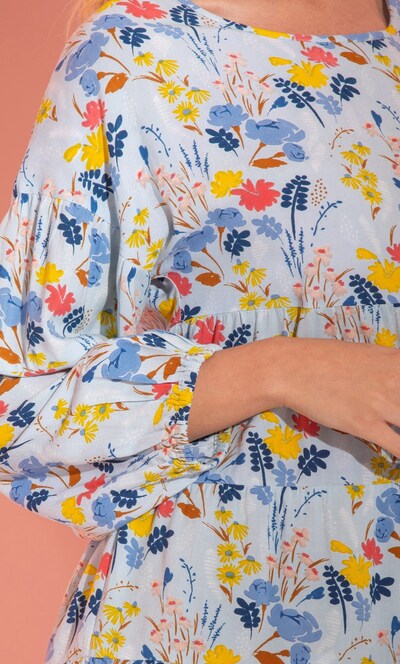 Garden Printed Blouson Sleeve Top