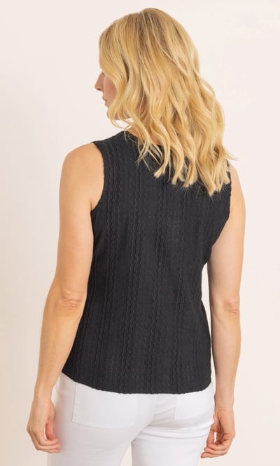Sleeveless Textured Top