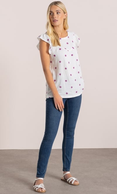 Embroidered Cotton Top