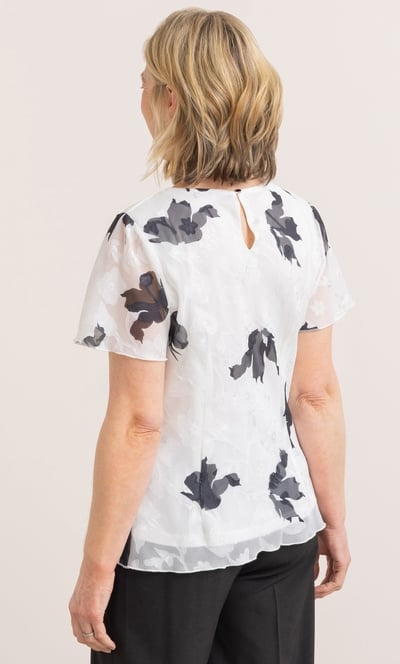 Anna Rose Bias Cut Floral Top