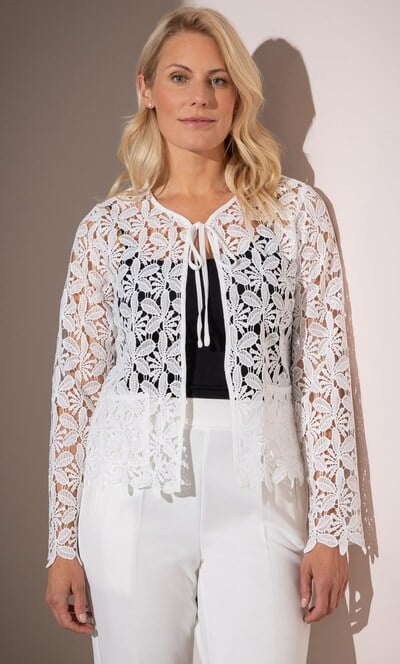 Tie Front Lace Jacket