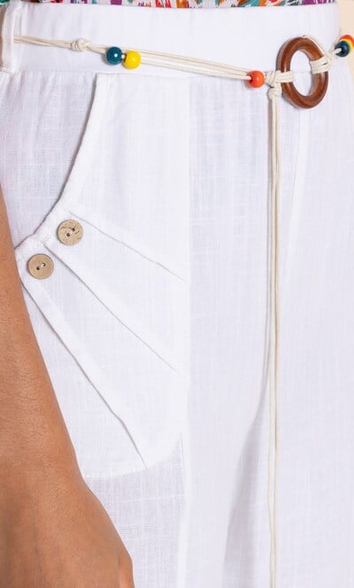 Linen Blend Relaxed Fit Trousers