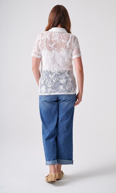 Anna Rose Embellished Embroidered Blouse