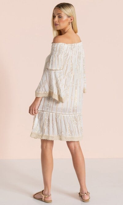 Bardot Shimmer Print Dress