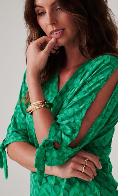 Burnout Jersey Tie Cuff Top