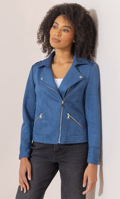 Suedette Biker Jacket