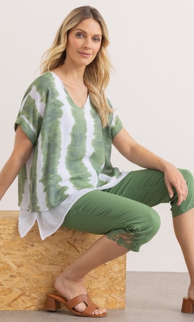 Tie Dye Layered Top