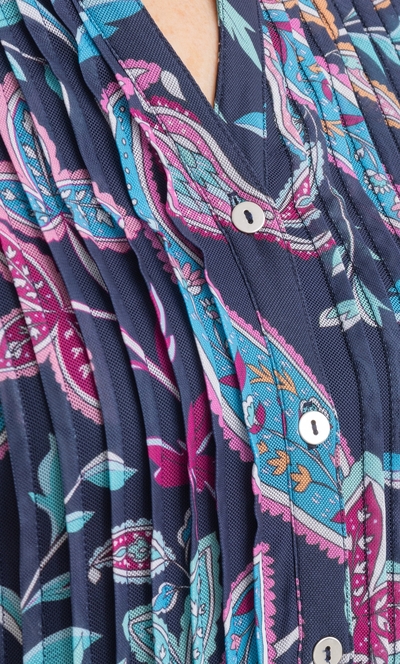 Anna Rose Paisley Printed Mesh Top