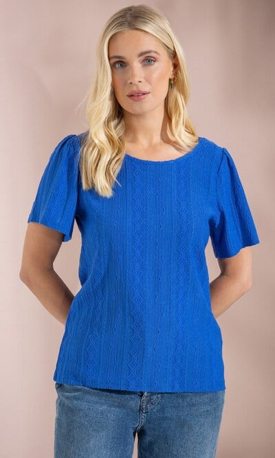 Jersey Jacquard Cutwork Top