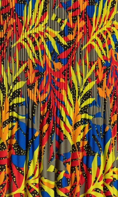 Pleat Printed Maxi Dress